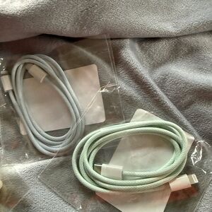 Premium Charging Cable Set - Gray and Green